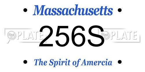256S Massachusetts License Plate