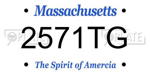 2571TG Massachusetts License Plate