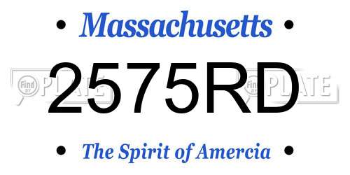 2575RD Massachusetts License Plate