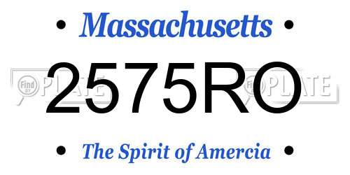 2575RO Massachusetts License Plate