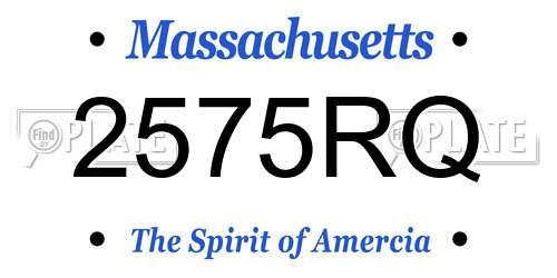 2575RQ Massachusetts License Plate
