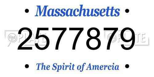 2577879 Massachusetts License Plate