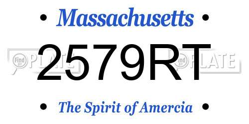 2579RT Massachusetts License Plate
