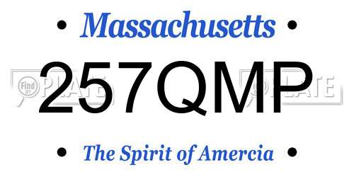 257QMP Massachusetts License Plate
