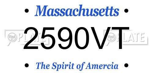 2590VT Massachusetts License Plate