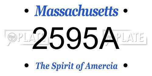 2595A Massachusetts License Plate