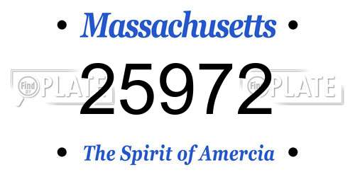 25972 Massachusetts License Plate
