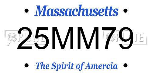 25MM79 Massachusetts License Plate