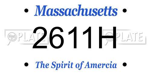 2611H Massachusetts License Plate