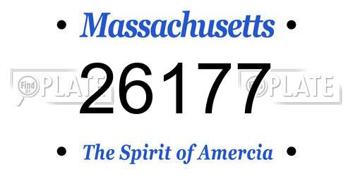 26177 Massachusetts License Plate