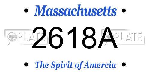 2618A Massachusetts License Plate