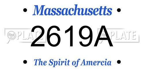 2619A Massachusetts License Plate