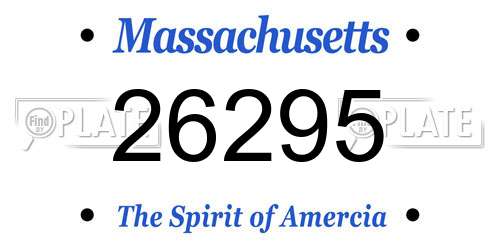 26295 Massachusetts License Plate