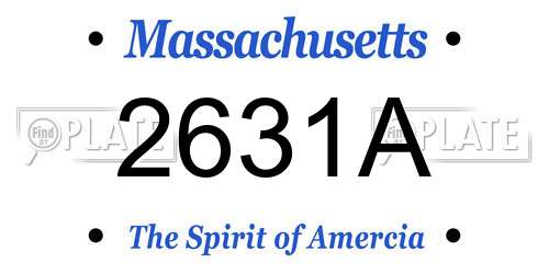 2631A Massachusetts License Plate