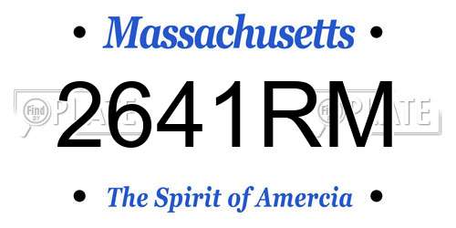 2641RM Massachusetts License Plate