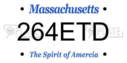 264ETD Massachusetts License Plate