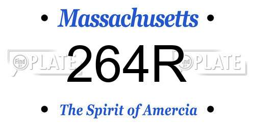 264R Massachusetts License Plate