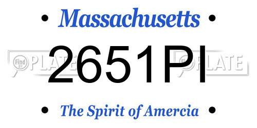 2651PI Massachusetts License Plate