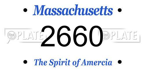 2660 Massachusetts License Plate