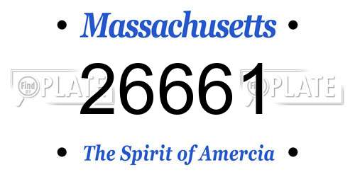26661 Massachusetts License Plate