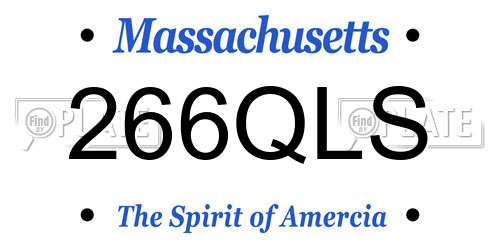 266QLS Massachusetts License Plate