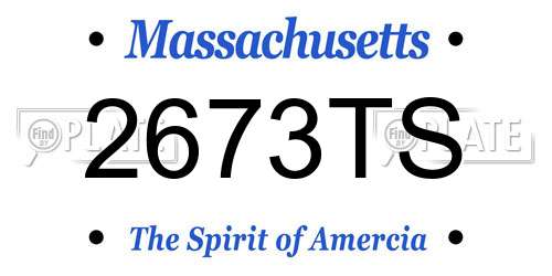 2673TS Massachusetts License Plate