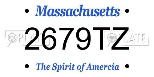 2679TZ Massachusetts License Plate