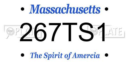 267TS1 Massachusetts License Plate