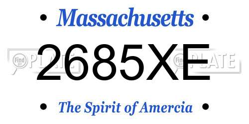 2685XE Massachusetts License Plate