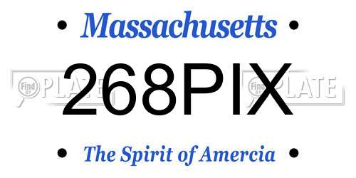 268PIX Massachusetts License Plate
