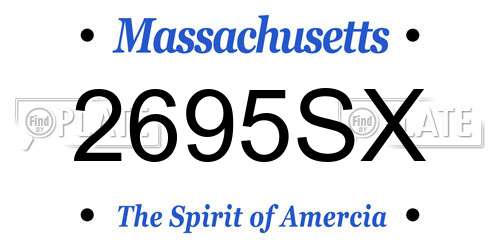 2695SX Massachusetts License Plate
