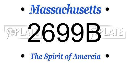 2699B Massachusetts License Plate