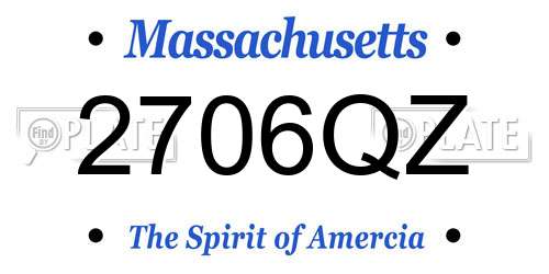 2706QZ Massachusetts License Plate