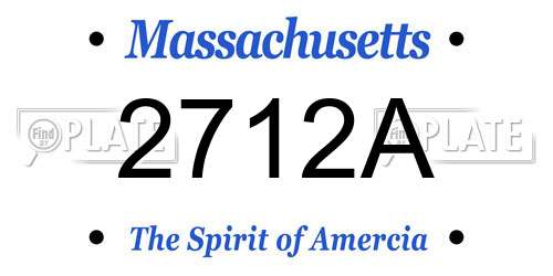 2712A Massachusetts License Plate