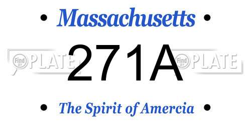 271A Massachusetts License Plate