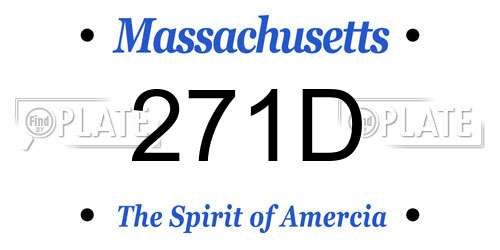271D Massachusetts License Plate