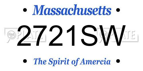 2721SW Massachusetts License Plate