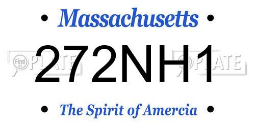 272NH1 Massachusetts License Plate