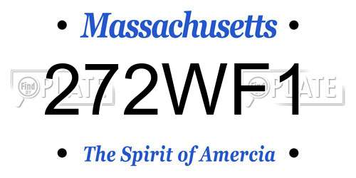 272WF1 Massachusetts License Plate