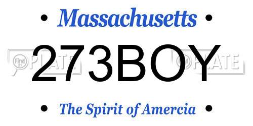 273BOY Massachusetts License Plate