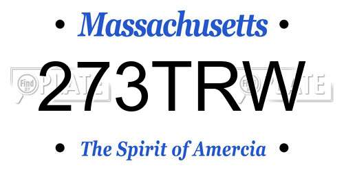 273TRW Massachusetts License Plate