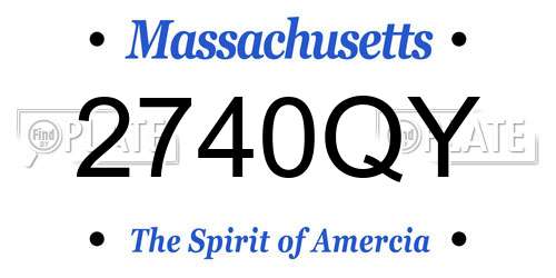 2740QY Massachusetts License Plate