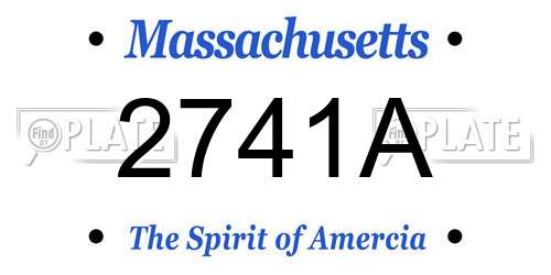 2741A Massachusetts License Plate