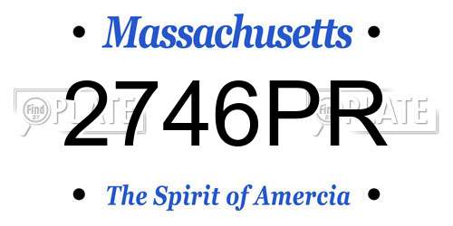 2746PR Massachusetts License Plate