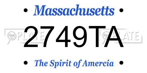 2749TA Massachusetts License Plate