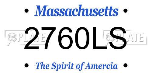 2760LS Massachusetts License Plate