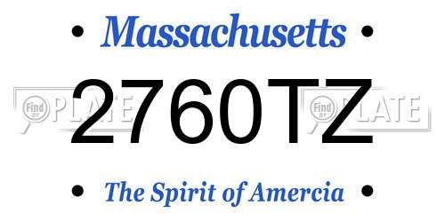 2760TZ Massachusetts License Plate