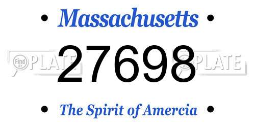 27698 Massachusetts License Plate