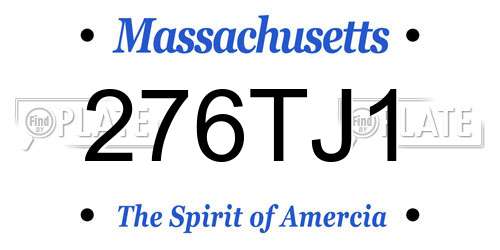 276TJ1 Massachusetts License Plate