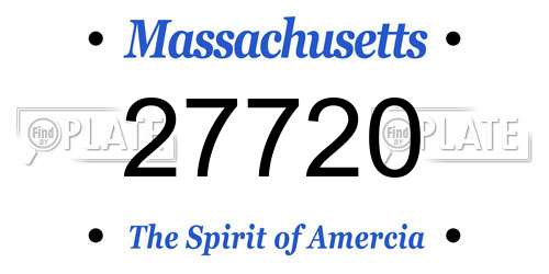 27720 Massachusetts License Plate